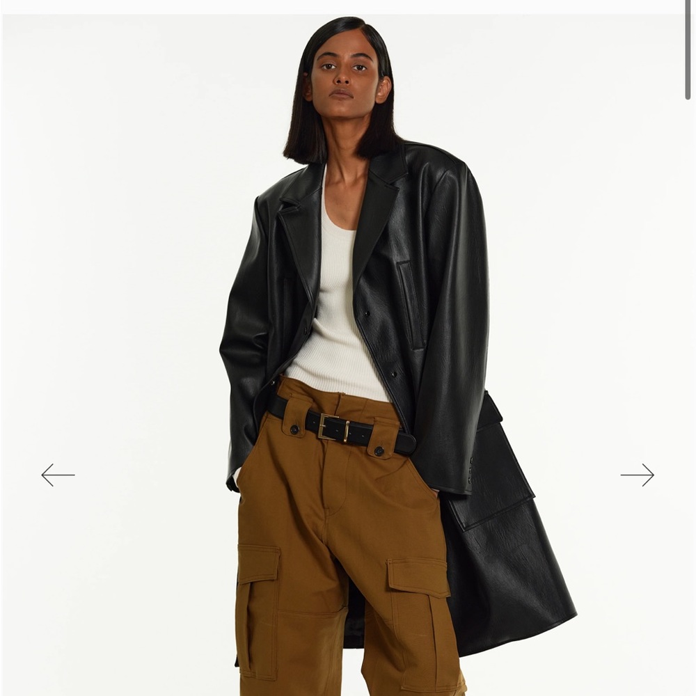 Source Unknown Leather Coat - image 1